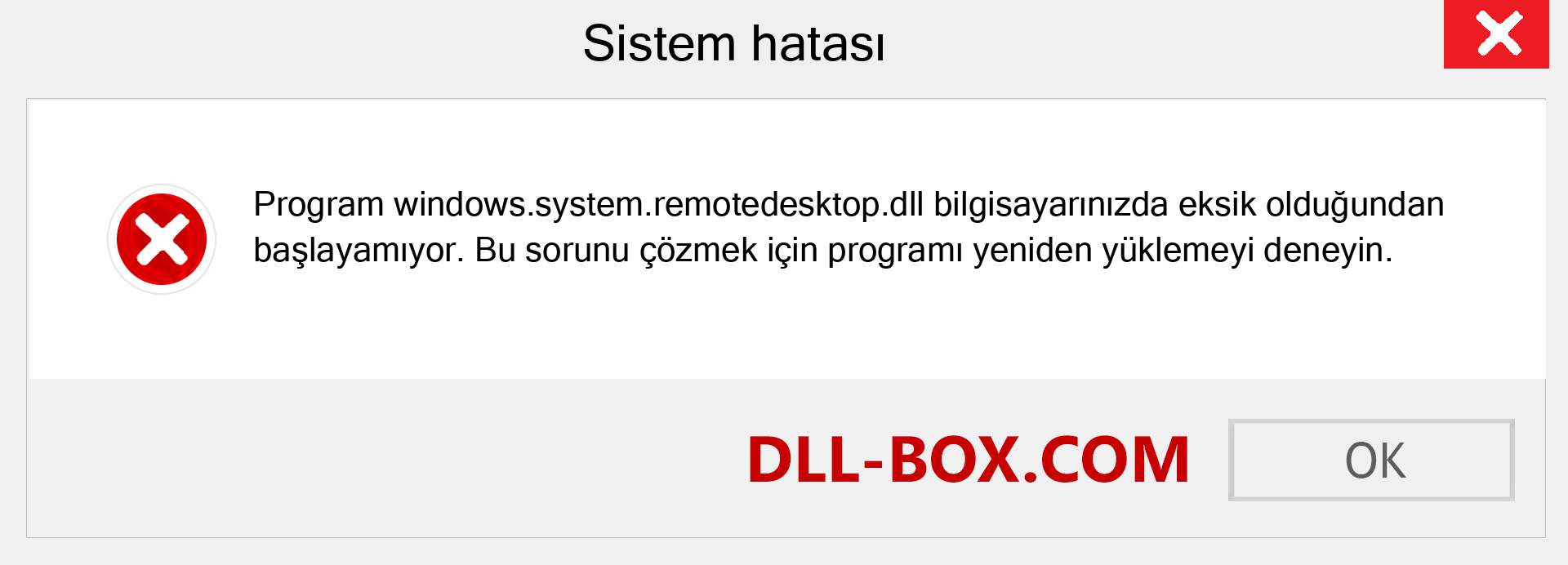 windows.system.remotedesktop.dll dosyası eksik mi? Windows 7, 8, 10 için İndirin - Windows'ta windows.system.remotedesktop dll Eksik Hatasını Düzeltin, fotoğraflar, resimler